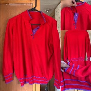 Red & Purple Jordache 90s Vintage Sweater